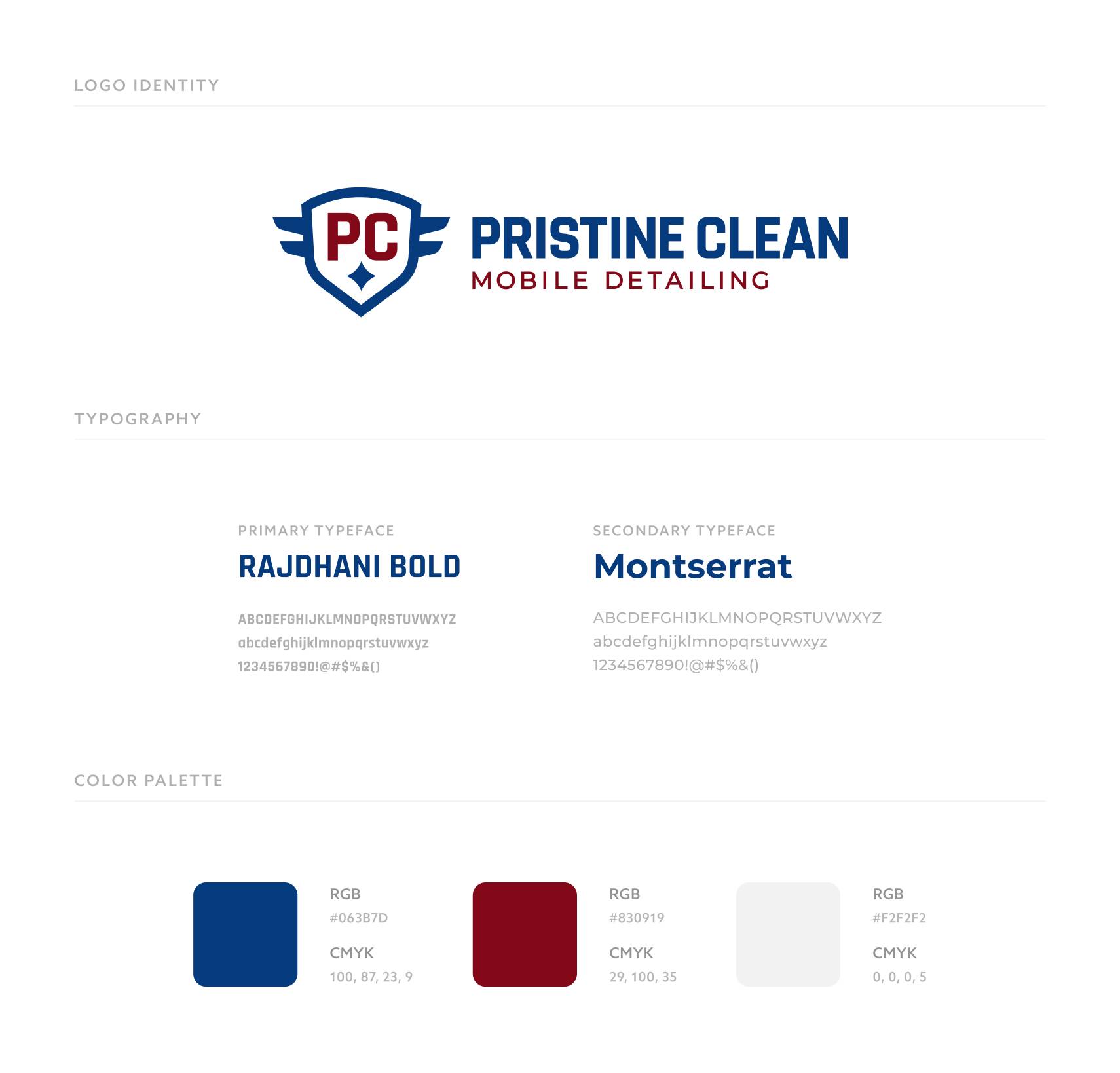 Pristine Clean branding